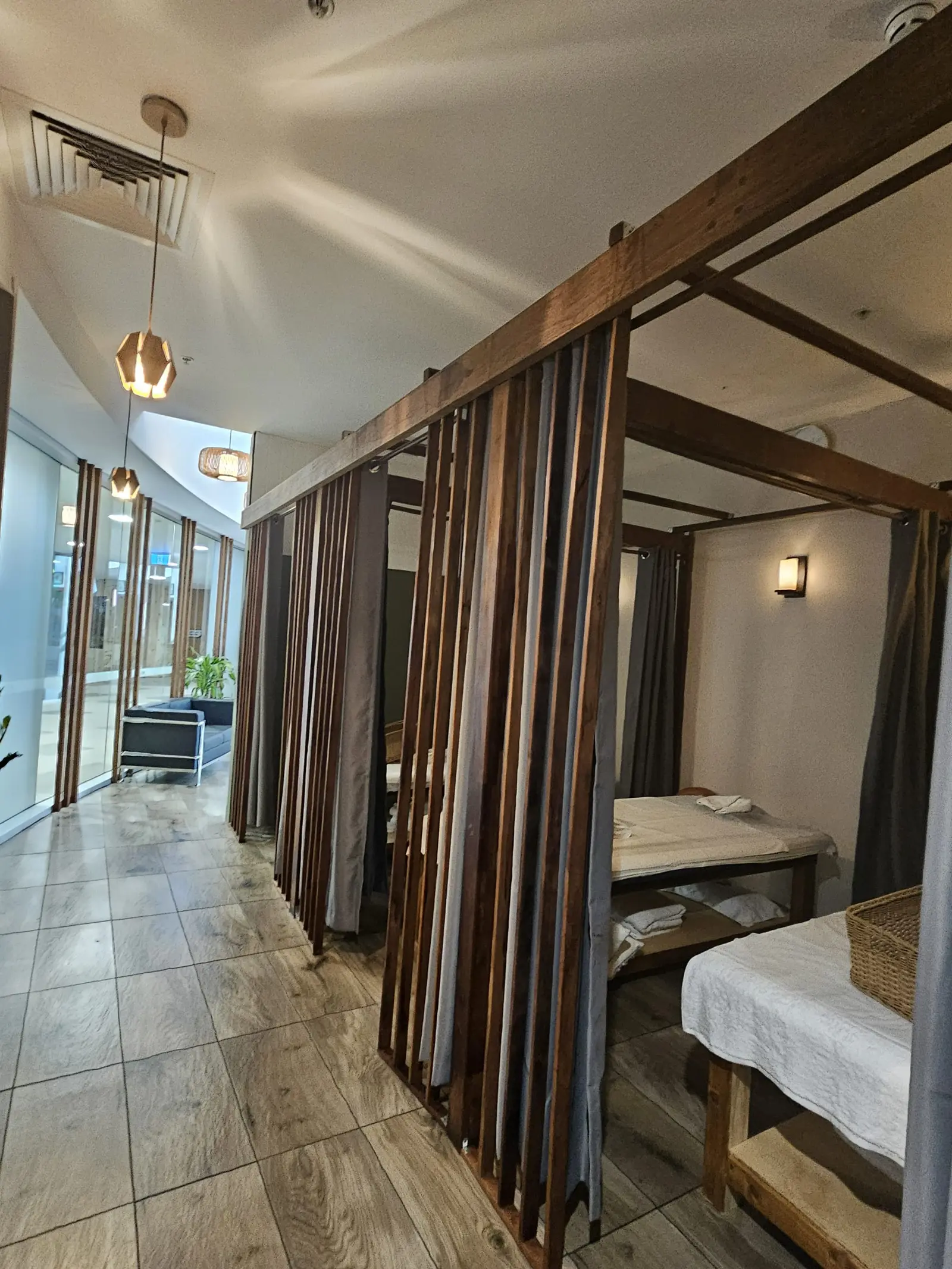 Zen Fusion Thai Massage spa interior showing private massage booths in Surfers Paradise
